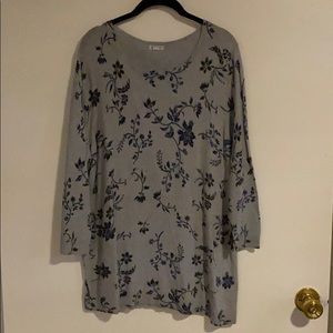 Grey Printed Sweater